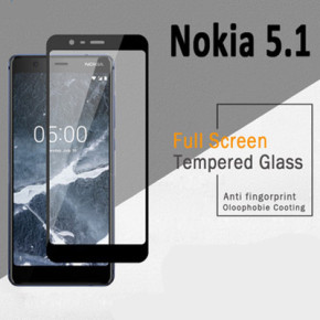 Скрийн протектор от закалено стъкло за 3D FULL SCREEN за Nokia 5.1 2018 TA-1075 с черен кант